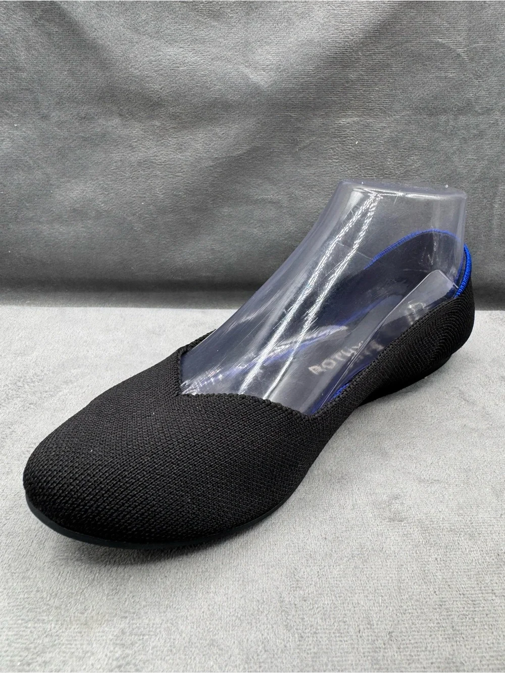 Rothy’s The Flat Ballet Flats Women’s Size 7.5 Black Round Toe Knit - Picture 4 of 14